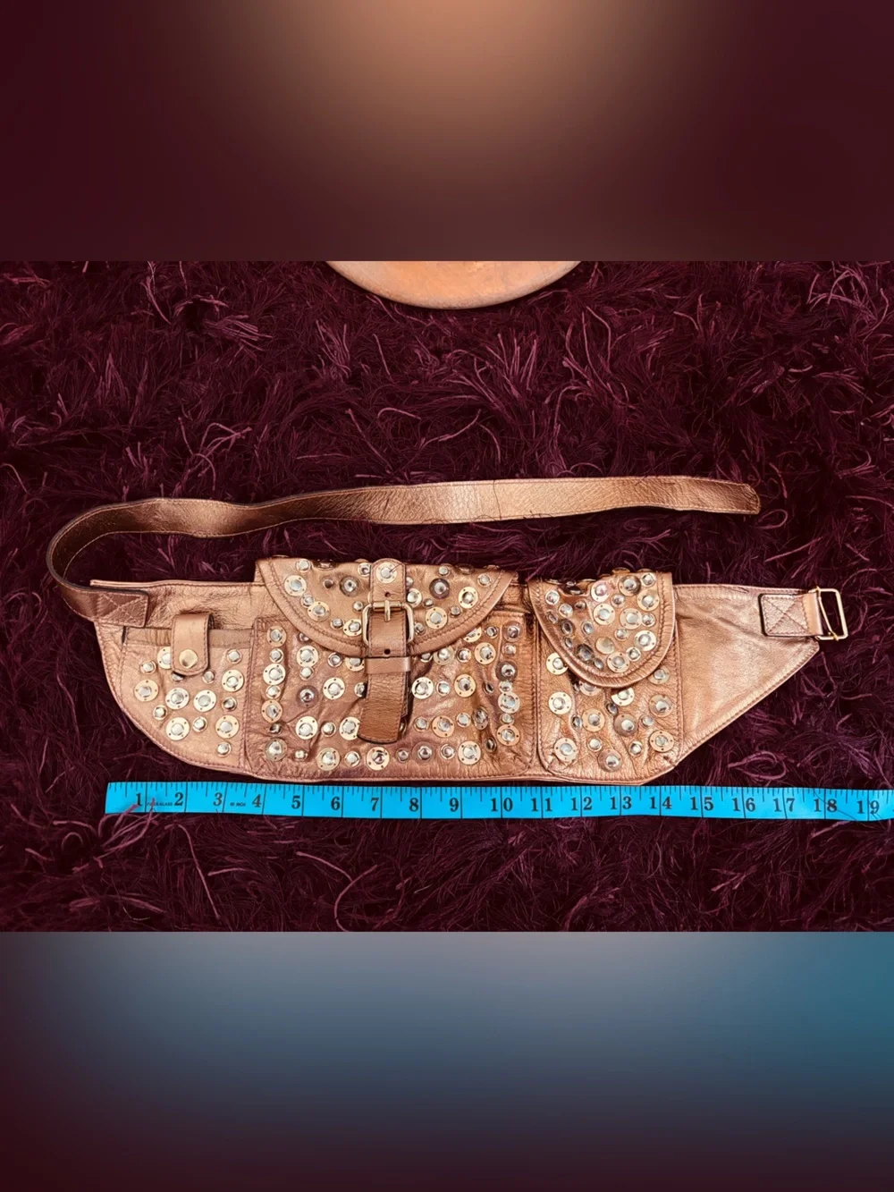 GIGI Metallic Gold Studded Waist Bag🤩😎